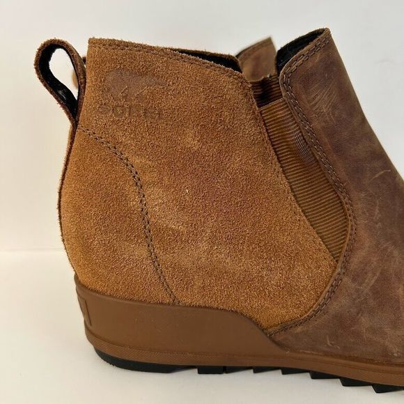 Sorel Shoes Sorel Evie Wedge Bootie 1 Pull On Ankle Boot Suede